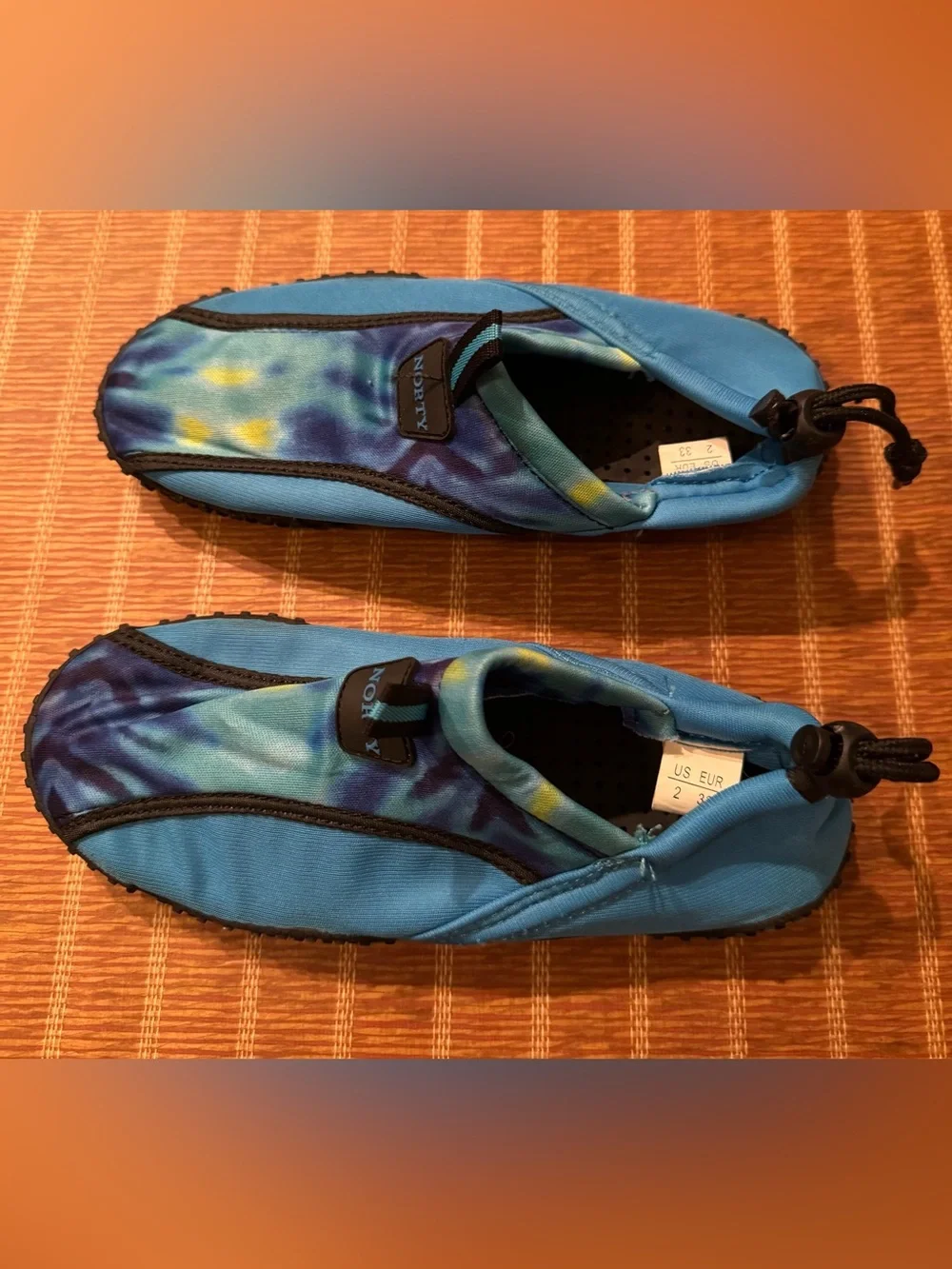NOR Kids Blue Tie-Dye Water Shoes